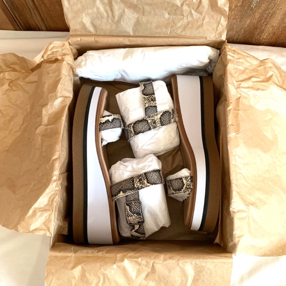 Lucky Brand Womens Tamri Leather Cushioned Platform Sandal Size 6.5 - Picture 4 of 14